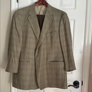 Men's Plaid Blazer and brown pants